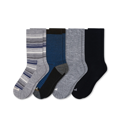 4 Pack - Men's Light-Weight Crew Pacas Socks