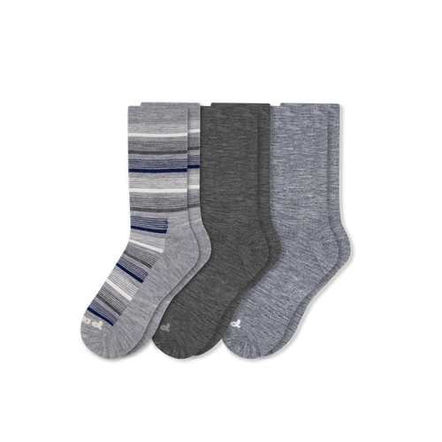 3 Pack - Men's Light-Weight Crew Pacas Socks