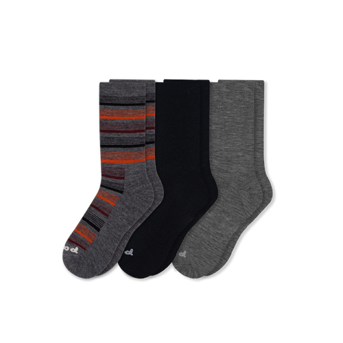 3 Pack - Men's Light-Weight Crew Pacas Socks