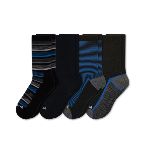 4 Pack - Men's Light-Weight Crew Pacas Socks