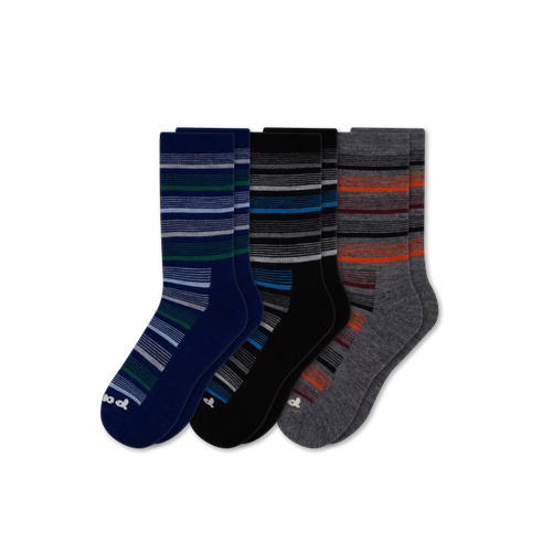 3 Pack - Men's Light-Weight Crew Pacas Socks