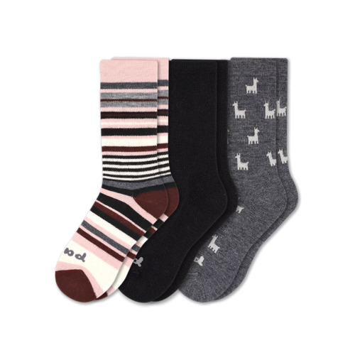 3 Pack - Women's Crew Pacas Socks