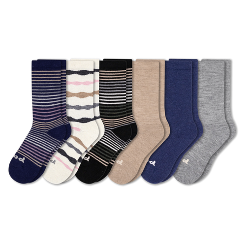 6 Pack - Women's Crew Pacas Socks
