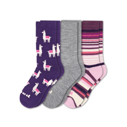 3 Pack - Women's Crew Pacas Socks