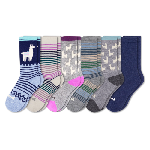 6 Pack - Women's Crew Pacas Socks