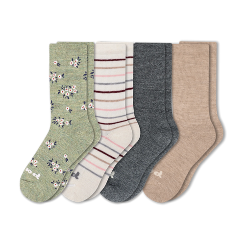 4 Pack - Women's Crew Pacas Socks