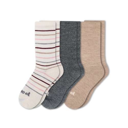 3 Pack - Women's Crew Pacas Socks