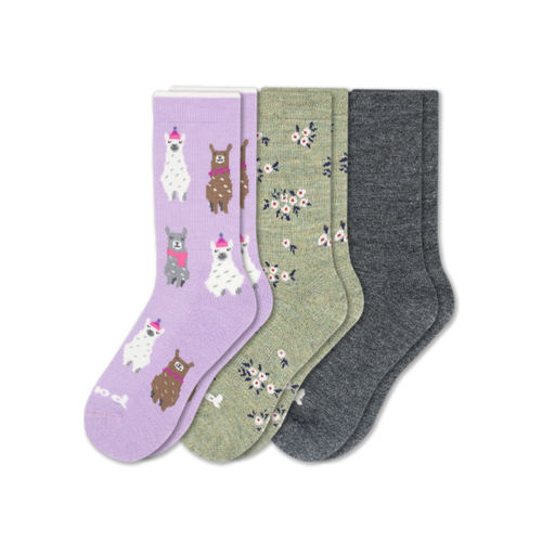 3 Pack - Women's Crew Pacas Socks