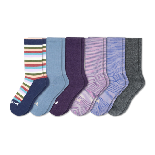 6 Pack - Women's Crew Pacas Socks