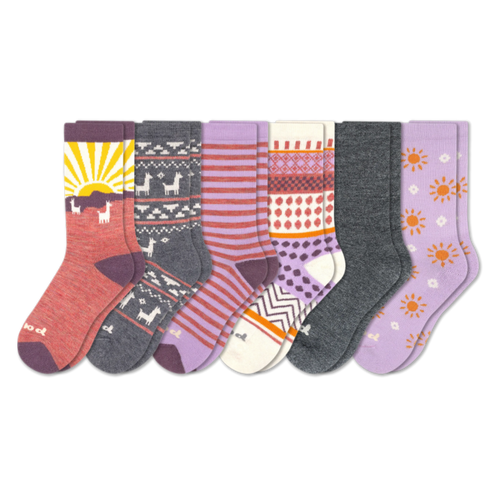 6 Pack - Women's Crew Pacas Socks