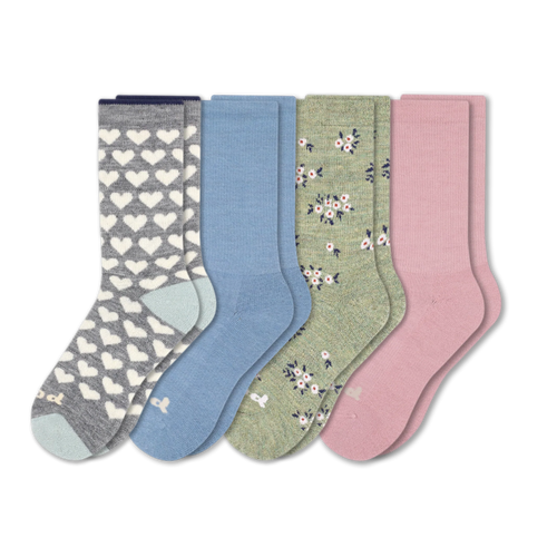 4 Pack - Women's Crew Pacas Socks