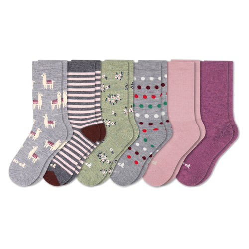 6 Pack - Women's Crew Pacas Socks