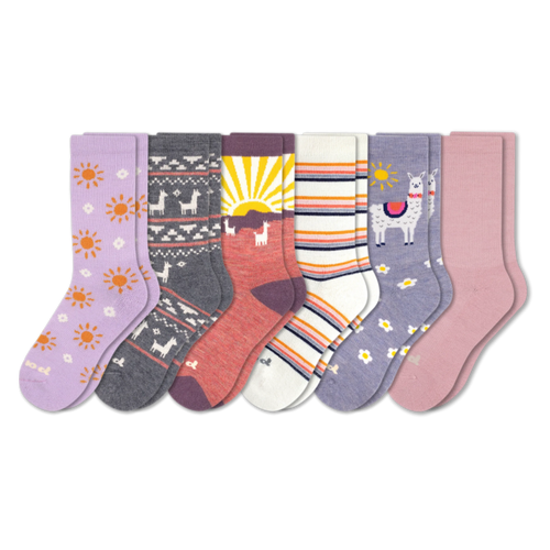 6 Pack - Women's Crew Pacas Socks