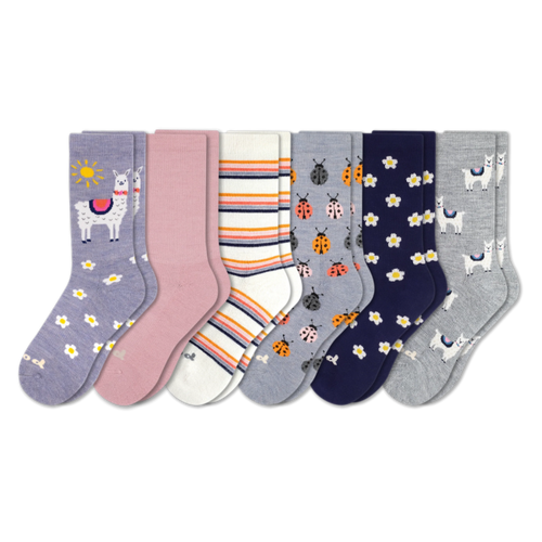 6 Pack - Women's Crew Pacas Socks