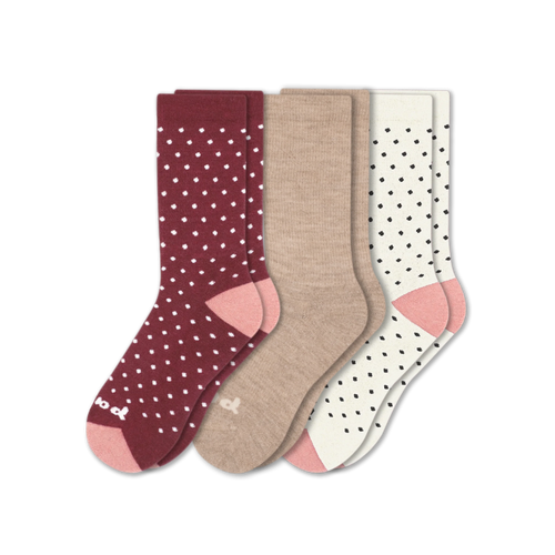 3 Pack - Women's Crew Pacas Socks