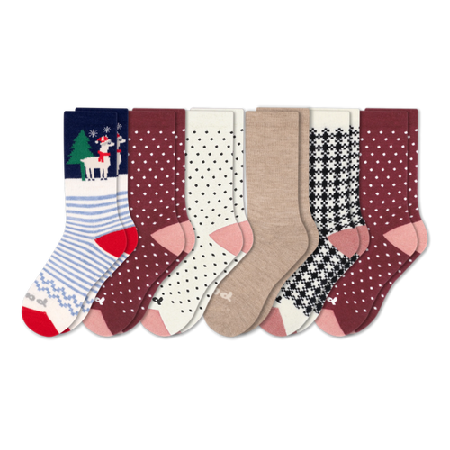 6 Pack - Women's Crew Pacas Socks