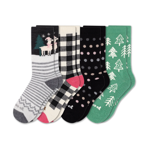 4 Pack - Women's Crew Pacas Socks