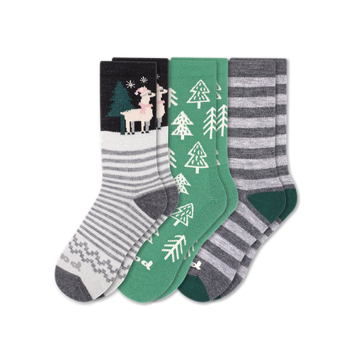 3 Pack - Women's Crew Pacas Socks