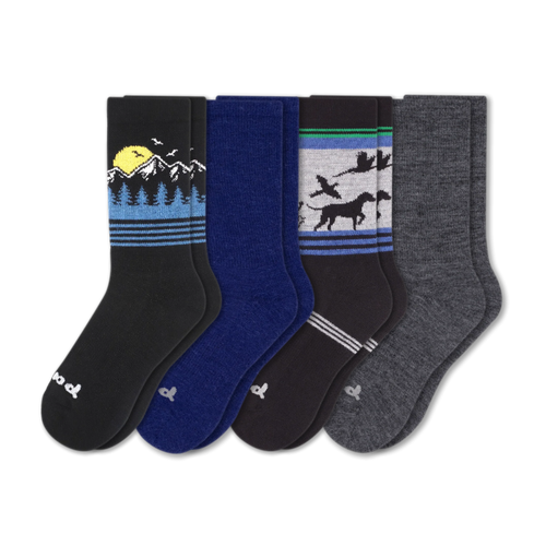 4 Pack - Men's Crew Pacas Socks