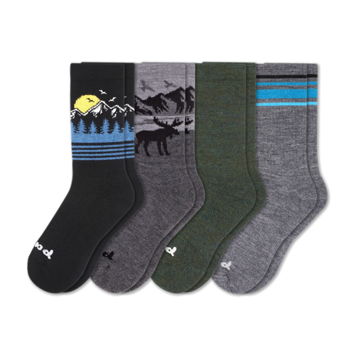 4 Pack - Men's Crew Pacas Socks