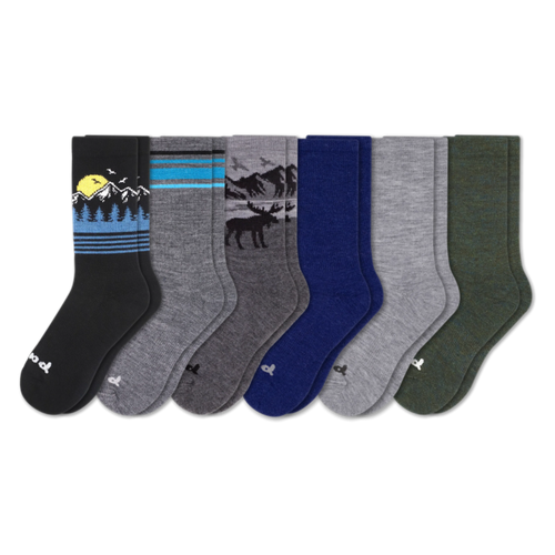 6 Pack - Men's Crew Pacas Socks