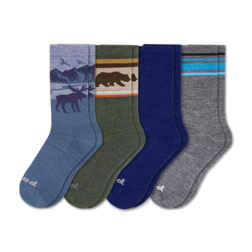 4 Pack - Men's Crew Pacas Socks