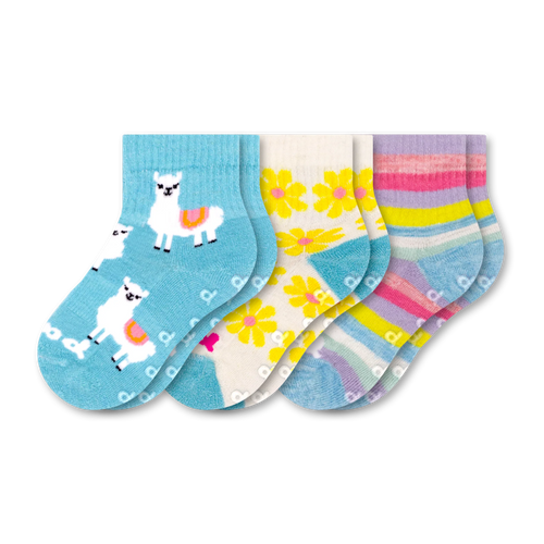 3 Pack - Toddler Pacas Gripper Socks