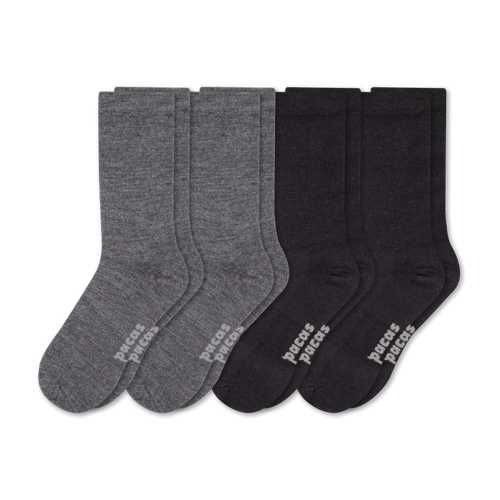 4 Pack - Men's Light-Weight Crew Pacas Socks