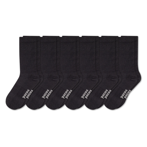 6 Pack - Men's Light-Weight Crew Pacas Socks