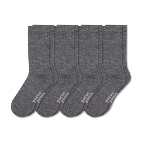 4 Pack - Men's Light-Weight Crew Pacas Socks