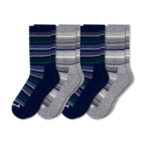 4 Pack - Men's Light-Weight Crew Pacas Socks