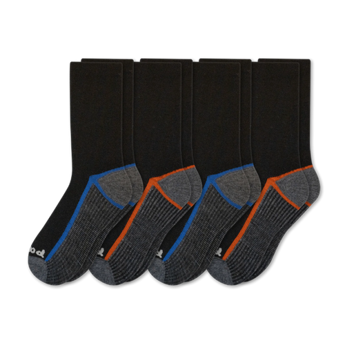 4 Pack - Men's Light-Weight Crew Pacas Socks