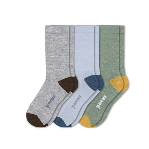 3 Pack - Men's Light-Weight Crew Pacas Socks