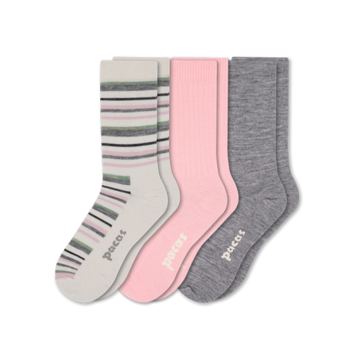 3 Pack - Women's Light-Weight Crew Pacas Socks
