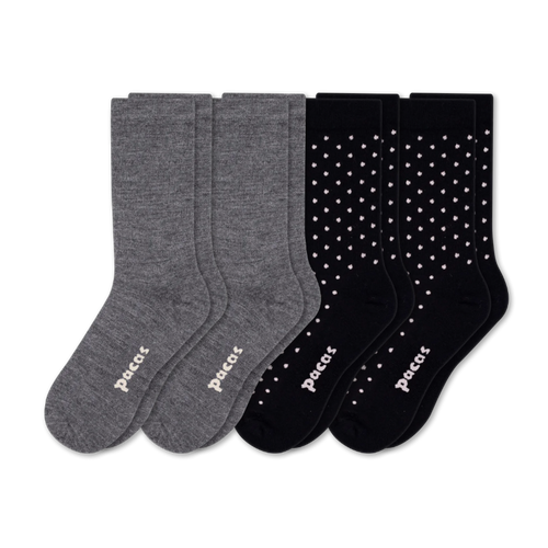 4 Pack - Women's Light-Weight Crew Pacas Socks