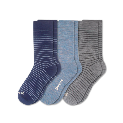 3 Pack - Women's Light-Weight Crew Pacas Socks