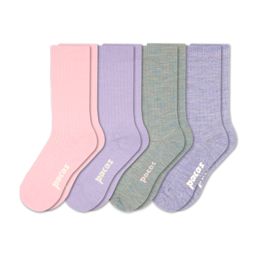 4 Pack - Women's Light-Weight Crew Pacas Socks