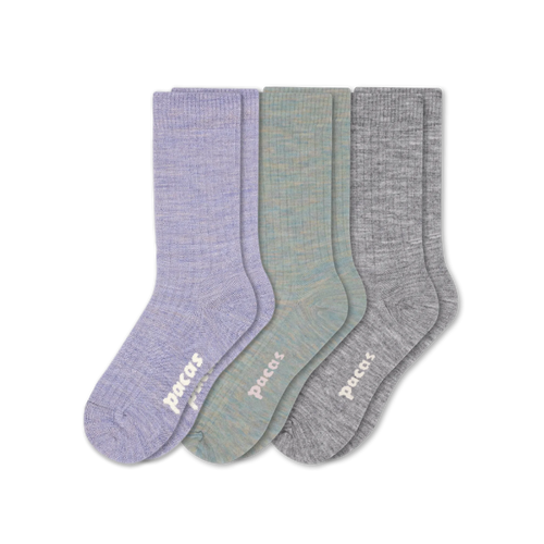 3 Pack - Women's Light-Weight Crew Pacas Socks