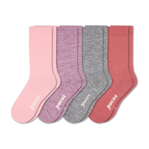 4 Pack - Women's Light-Weight Crew Pacas Socks