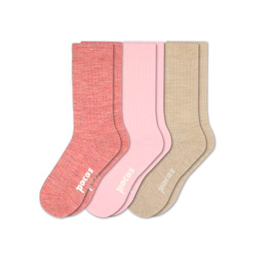 3 Pack - Women's Light-Weight Crew Pacas Socks