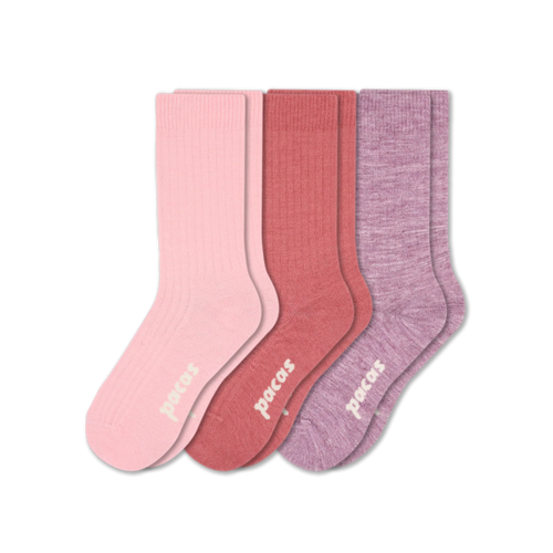 3 Pack - Women's Light-Weight Crew Pacas Socks