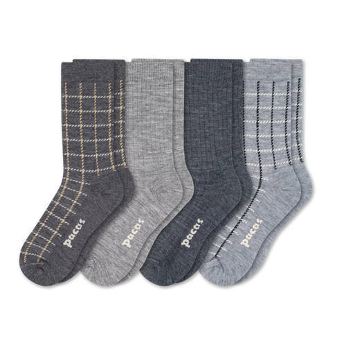 4 Pack - Women's Light-Weight Crew Pacas Socks
