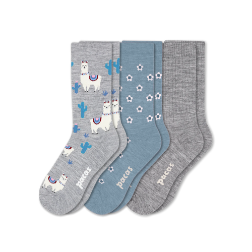 3 Pack - Women's Light-Weight Crew Pacas Socks