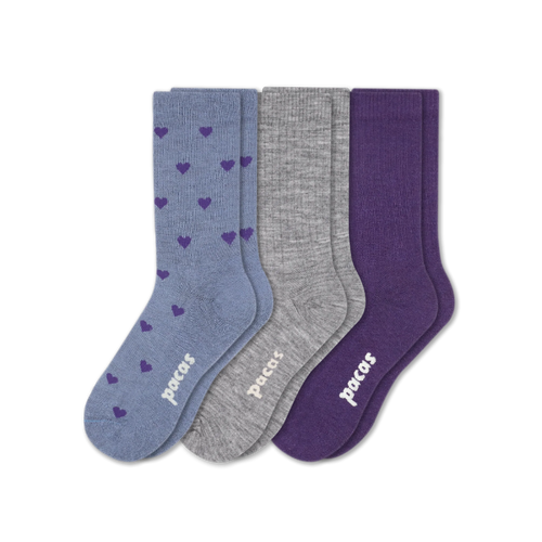 3 Pack - Women's Light-Weight Crew Pacas Socks