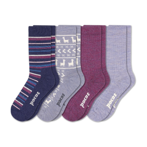 4 Pack - Women's Light-Weight Crew Pacas Socks