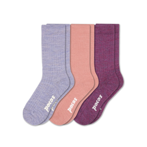 3 Pack - Women's Light-Weight Crew Pacas Socks