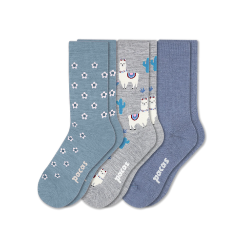 3 Pack - Women's Light-Weight Crew Pacas Socks