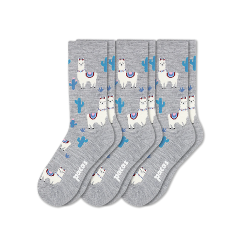 3 Pack - Women's Light-Weight Crew Pacas Socks