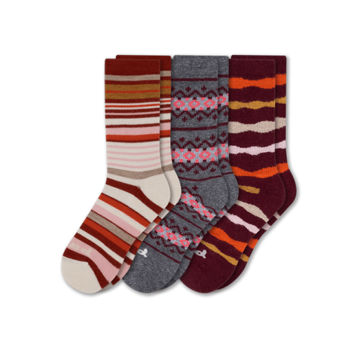 3 Pack - Women's Crew Pacas Socks