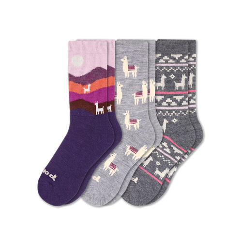 3 Pack - Women's Crew Pacas Socks